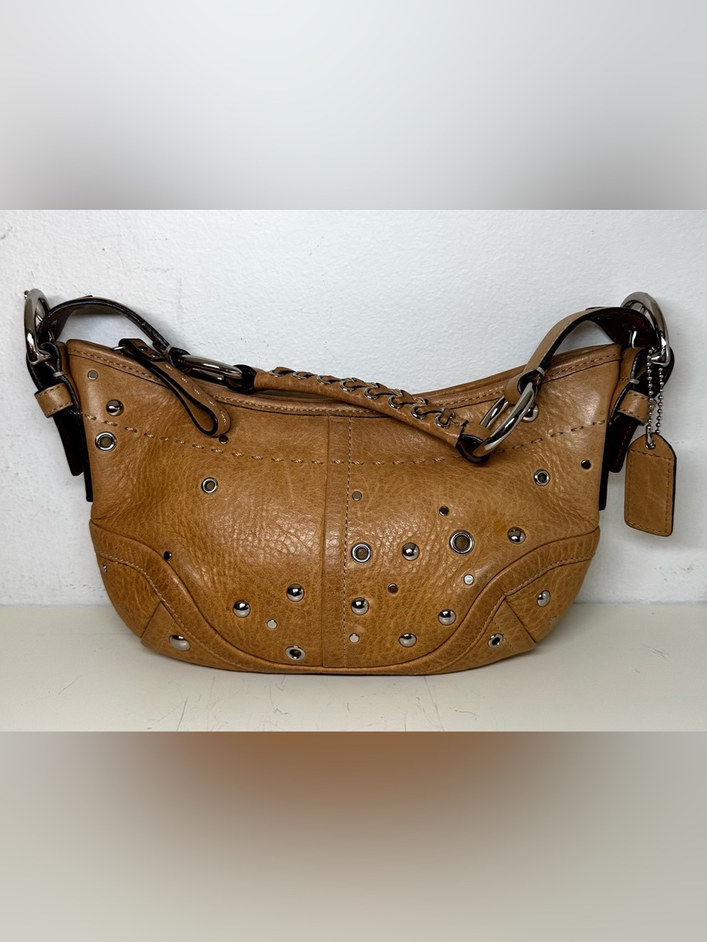 COACH Vintage Soho Studded Demi Hobo Bag